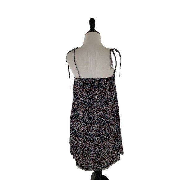 Elan Women's S Small A-Line Babydoll Mini Dress Floral Print Raw Hem Adjustable - Picture 8 of 10